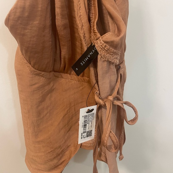 Dynamite cropped front tie shirt - Picture 3 of 4